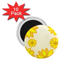 Sunflowers Flower Floral Yellow 1 75  Magnets (10 Pack)  by Mariart