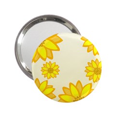 Sunflowers Flower Floral Yellow 2 25  Handbag Mirrors by Mariart