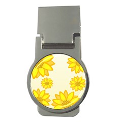 Sunflowers Flower Floral Yellow Money Clips (round)  by Mariart