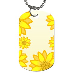 Sunflowers Flower Floral Yellow Dog Tag (two Sides) by Mariart