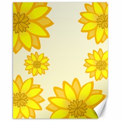 Sunflowers Flower Floral Yellow Canvas 16  X 20   by Mariart