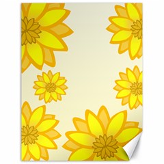 Sunflowers Flower Floral Yellow Canvas 18  X 24   by Mariart