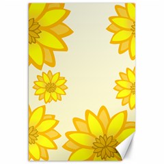 Sunflowers Flower Floral Yellow Canvas 20  X 30   by Mariart