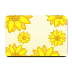 Sunflowers Flower Floral Yellow Small Doormat  by Mariart