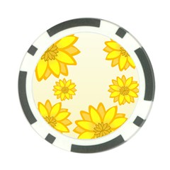 Sunflowers Flower Floral Yellow Poker Chip Card Guard by Mariart