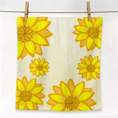 Sunflowers Flower Floral Yellow Face Towel by Mariart