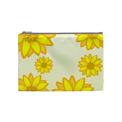 Sunflowers Flower Floral Yellow Cosmetic Bag (medium)  by Mariart