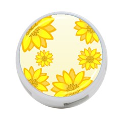 Sunflowers Flower Floral Yellow 4-port Usb Hub (one Side) by Mariart