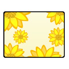 Sunflowers Flower Floral Yellow Fleece Blanket (small) by Mariart