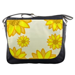 Sunflowers Flower Floral Yellow Messenger Bags by Mariart