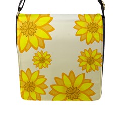 Sunflowers Flower Floral Yellow Flap Messenger Bag (l)  by Mariart