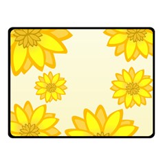 Sunflowers Flower Floral Yellow Double Sided Fleece Blanket (small)  by Mariart