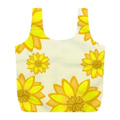 Sunflowers Flower Floral Yellow Full Print Recycle Bags (l)  by Mariart