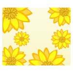 Sunflowers Flower Floral Yellow Double Sided Flano Blanket (Small)  50 x40  Blanket Front