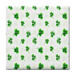 Leaf Green White Tile Coasters by Mariart