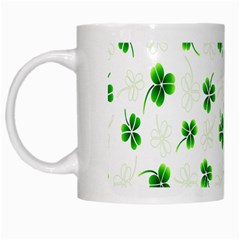 Leaf Green White White Mugs by Mariart