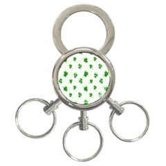 Leaf Green White 3-ring Key Chains by Mariart