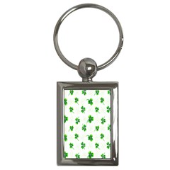 Leaf Green White Key Chains (rectangle)  by Mariart