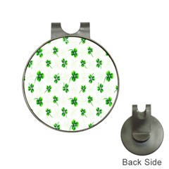 Leaf Green White Hat Clips With Golf Markers by Mariart