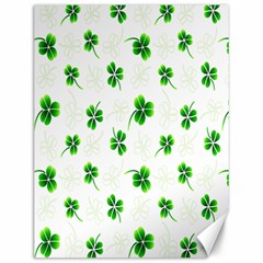 Leaf Green White Canvas 12  X 16   by Mariart