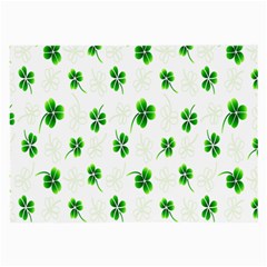 Leaf Green White Large Glasses Cloth (2-side) by Mariart