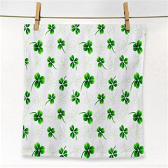 Leaf Green White Face Towel by Mariart