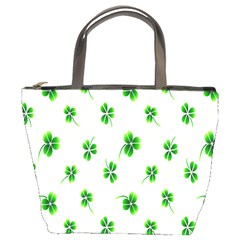 Leaf Green White Bucket Bags