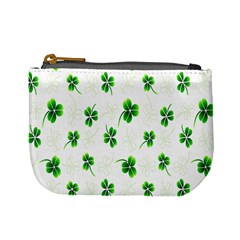 Leaf Green White Mini Coin Purses by Mariart