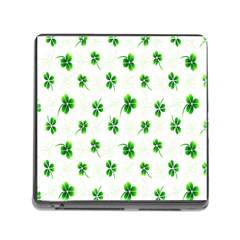 Leaf Green White Memory Card Reader (square) by Mariart