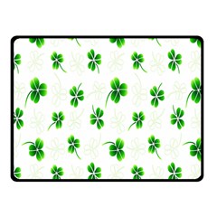 Leaf Green White Fleece Blanket (small) by Mariart