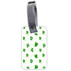 Leaf Green White Luggage Tags (two Sides) by Mariart