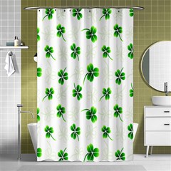 Leaf Green White Shower Curtain 48  X 72  (small)  by Mariart