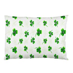 Leaf Green White Pillow Case (two Sides) by Mariart