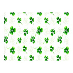 Leaf Green White Double Sided Flano Blanket (mini)  by Mariart