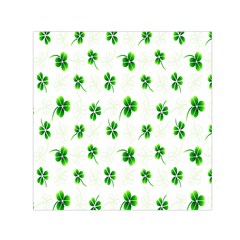 Leaf Green White Small Satin Scarf (square) by Mariart