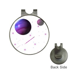 Space Transparent Purple Moon Star Hat Clips With Golf Markers by Mariart