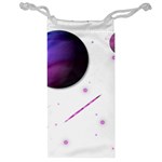 Space Transparent Purple Moon Star Jewelry Bag Front