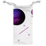 Space Transparent Purple Moon Star Jewelry Bag Back