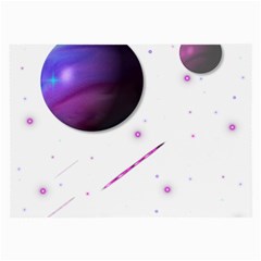 Space Transparent Purple Moon Star Large Glasses Cloth (2-side)