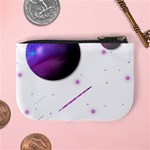 Space Transparent Purple Moon Star Mini Coin Purses Back