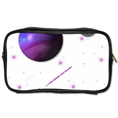 Space Transparent Purple Moon Star Toiletries Bags by Mariart