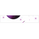 Space Transparent Purple Moon Star Flano Scarf (Large) Front