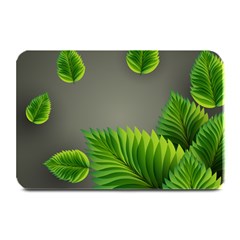 Leaf Green Grey Plate Mats by Mariart