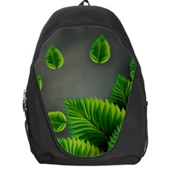 Leaf Green Grey Backpack Bag by Mariart