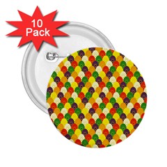 Flower Floral Sunflower Color Rainbow Yellow Purple Red Green 2 25  Buttons (10 Pack)  by Mariart