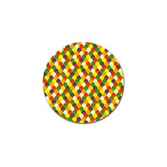 Flower Floral Sunflower Color Rainbow Yellow Purple Red Green Golf Ball Marker by Mariart