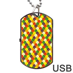 Flower Floral Sunflower Color Rainbow Yellow Purple Red Green Dog Tag Usb Flash (one Side) by Mariart