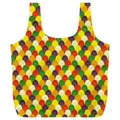 Flower Floral Sunflower Color Rainbow Yellow Purple Red Green Full Print Recycle Bags (l)  by Mariart