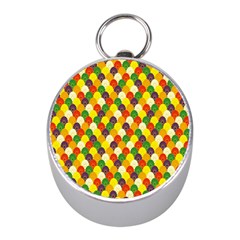 Flower Floral Sunflower Color Rainbow Yellow Purple Red Green Mini Silver Compasses by Mariart