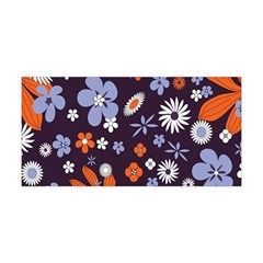 Bright Colorful Busy Large Retro Floral Flowers Pattern Wallpaper Background Yoga Headband